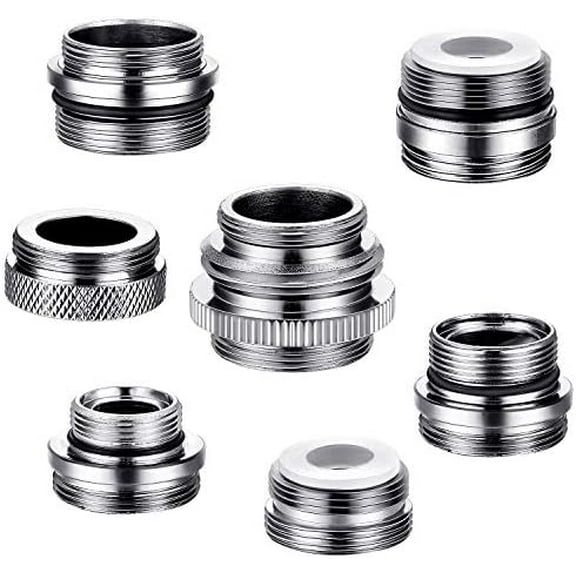 7 Pieces Faucet Adapter Kit, Brass Aerator Male/Female Faucet Adapter to Connect Garden Hose, Standard Hose via Diverter$$Tools & Hardware Other