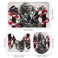 thumbnail image 3 of Beetlejuice Beetlejuice 4 Pcs Shower Curtain Set Bathroom Sets Shower Curtain with 12 Hooks Bathroom Decor with Rugs Bath Accessories with Mats Toilet Lid Cover, 3 of 8