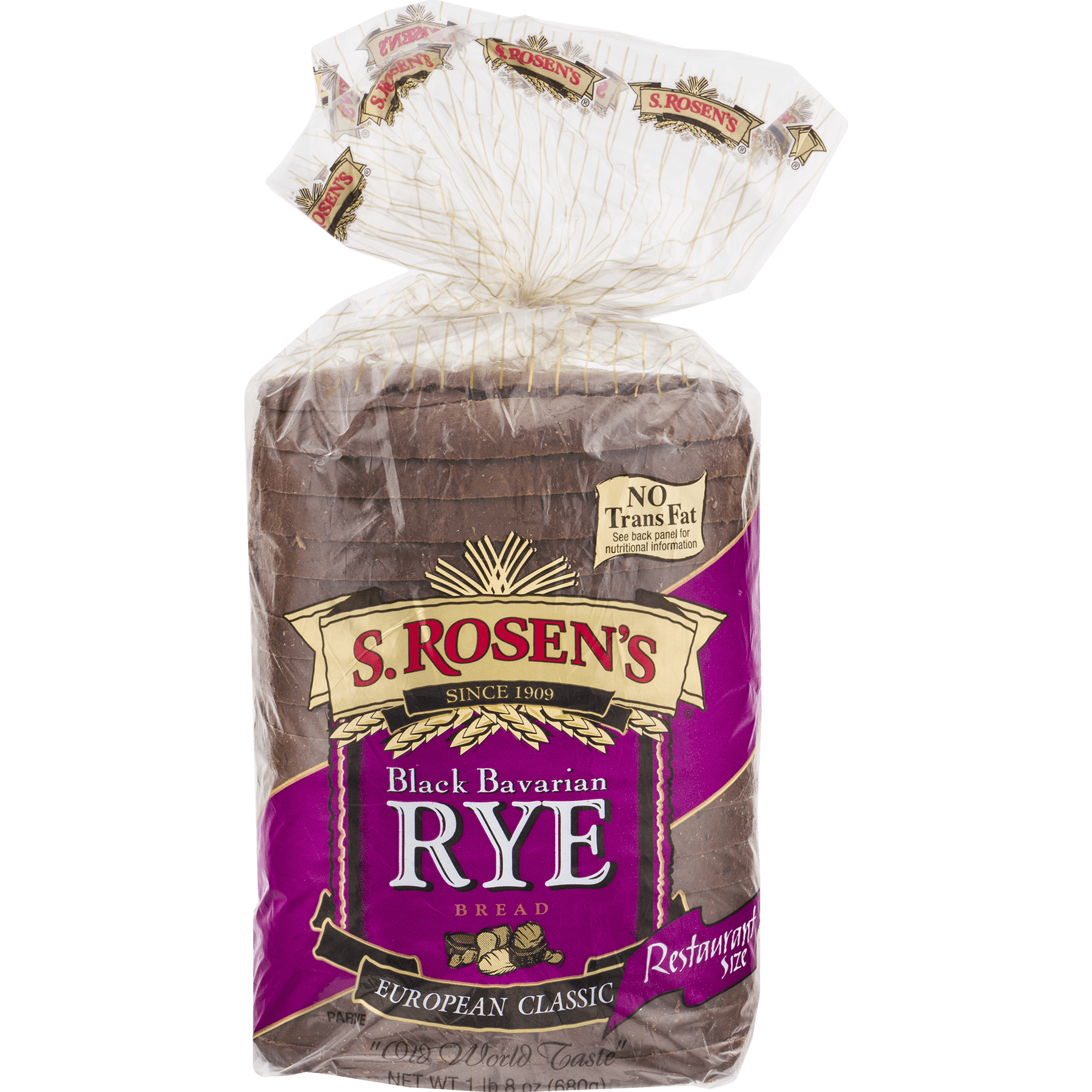 S. Rosen's Bavarian Pumpernickel Rye Bread, 24 oz Fresh Loaf