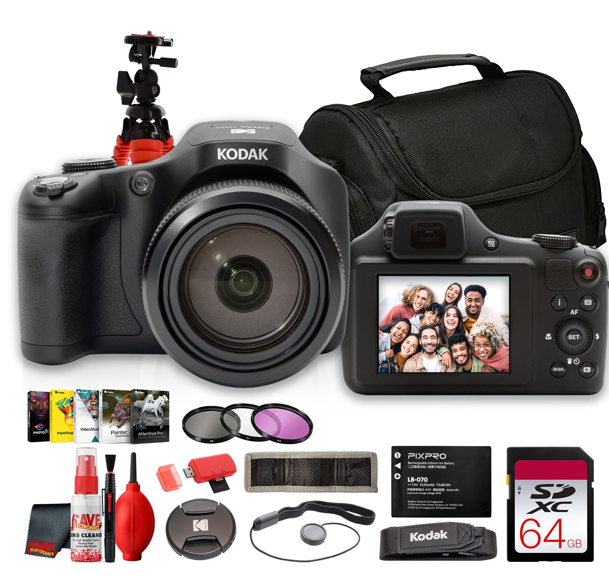 Kodak PIXPRO AZ901 Easy Share WiFi Camera, 16MP, 90x Optical Zoom