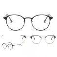 thumbnail image 1 of Anti Blue Light Glasses Photochromic Auto Color Changing Metal Half Frame Ultra Light Anti Eyestrain Anti-UV Dual-Use Non-prescription Computer Eyeglasses for Daily Life, 1 of 8