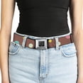 thumbnail image 5 of Buckle-Down Belt, Seatbelt Buckle Belt, Dots Brown Multi Pastel, Youth 22 to 32 Inches, 5 of 9