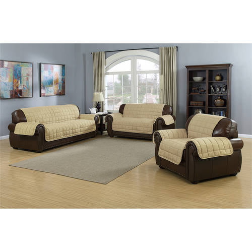 ALBA Gray Microfiber Living Room Sofa Couch Chaise Sectional Set With Ottoman 