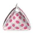 thumbnail image 3 of Lsque Floral Strawberr Printed Long Tissue Box Cover Holder, Facial Paper Organizer Dispenser,Triangle with Bottom Belt, PVC Leather Decorative Organizer, 3 of 9