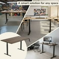 thumbnail image 5 of Mount-It! Hand Crank Sit-Stand Desk with Tabletop, Adrift Brown, Ergonomic, 5 of 9