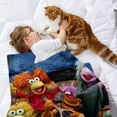 thumbnail image 2 of Fraggle Rock anti-pilling, suave, ligera, esponjosa y acogedora de lujo para hogar y cocina – Perfecta para niños y adultos,110X70cm, 2 of 6