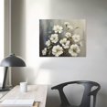 thumbnail image 3 of COMIO  Flower Picture Canvas Wall Art: Large Gold Foil &amp; Painted Floral Painting Artwork Abstract White Lily Botanical Print for Living Room Bedroom Office, 3 of 4