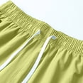 thumbnail image 5 of Men's 3-Inch Nylon Quick Dry Running Shorts, Elastic Waist Drawstring Athletic Shorts with Zipper Pockets, Lightweight Breathable Workout & Swim Shorts Size S-8XL Yellow, 5 of 9