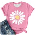 thumbnail image 4 of Trendfront Womens Cute Daisy Floral T-Shirts Crewneck Short Sleeve Regular Fit Graphic Tunics Vintage Casual Summer Tee for Women, 4 of 4