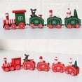 thumbnail image 4 of Christmas Wooden Train Set Five-Section Mini Train Set Christmas Party Tabletop Decoration Snowman Train Ornament Toys Under Xmas Tree Decors Party Favor Home Kindergarden Decor, 4 of 4
