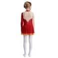 thumbnail image 2 of TSSOE Toddler Girls Ballet Dance Gymnastics Skirted Leotard Competition Clothes Modern Figure Ice Skating Dress Burgundy 10, 2 of 5