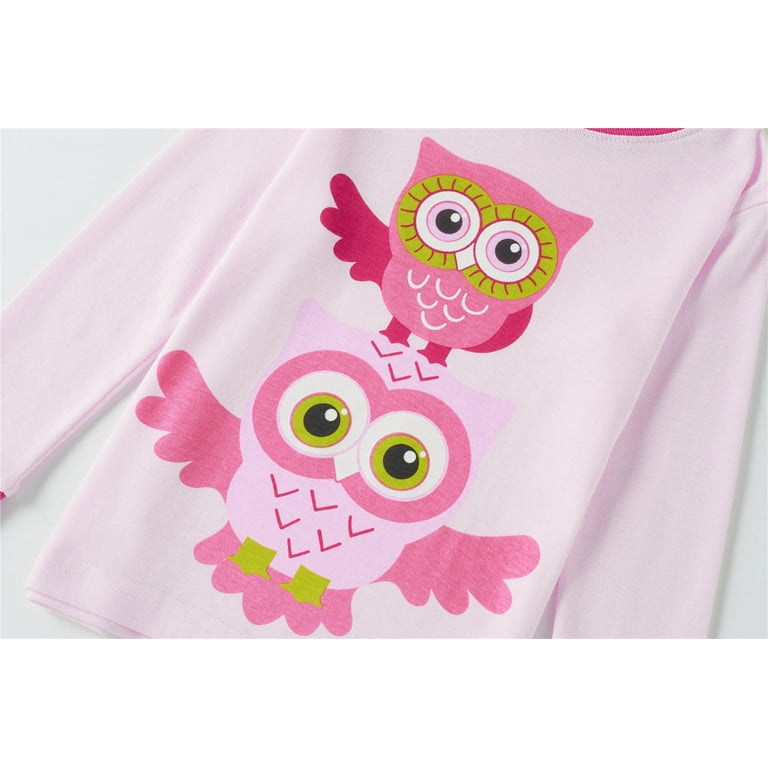Baby Girls Pyjamas Owl Long Sleeve Sleepwear Toddler Winter