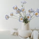 thumbnail image 2 of Flores artificiales 5 piezas de amapolas de seda artificiales para decoración del hogar, la oficina, la boda y el exterior (azul claro), 2 of 5