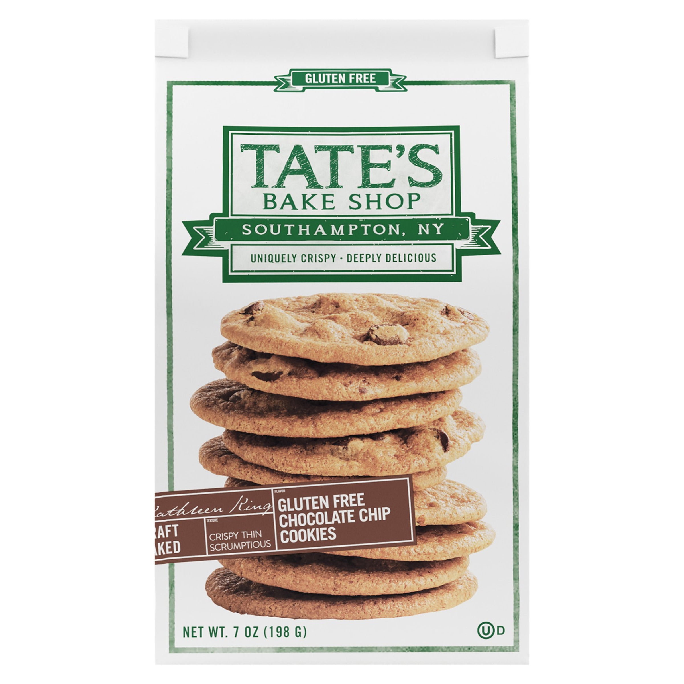 Tate's Bake Shop Gluten Free Chocolate Chip Cookies, Gluten Free Cookies, 7 oz