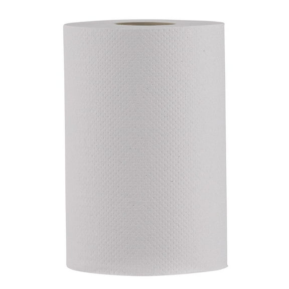 Boardwalk Hardwound Commercial Paper Towels, 1-Ply, 8" x 350 ft, 12 Rolls, White