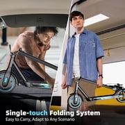 Electric Scooter for Adults, 600W, 30 Miles & 25 MPH Max, 10 Pneumatic Tires Portable Folding Design,Commuting E-Scooter Blue