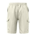thumbnail image 4 of heyac Camo Cargo Shorts for Men Above Knee Stretch Elastic Waist Cargo Trousers Skinny Straight Leg Hip Hop Stretch Sweatpants Loose Fit Outdoor Trousers with Pockets, 4 of 4