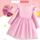 thumbnail image 3 of Vestido de cuello redondo y manga larga para niñas Vestido de cuello redondo y manga larga para niñas Falda de malla elegante Vestido de princesa elegante para niñas pequeñas Vestido de poliéster para, 3 of 8
