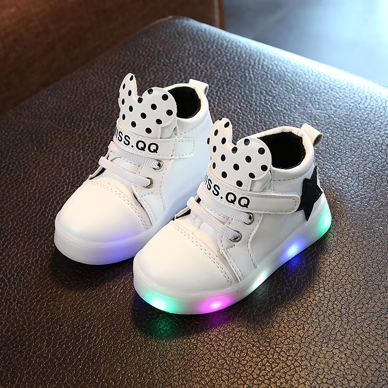 Baby Boys Girls LED Light Shoes Toddler Anti-Slip Sports Boots Kids ...