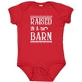 thumbnail image 3 of Inktastic Raised in a Barn in White Boys or Girls Baby Bodysuit, 3 of 5