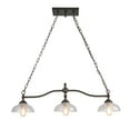 thumbnail image 2 of LNC 3-Light Black Linear Chandelier Light with Clear Glass Shade for Kitchen Island, 2 of 12