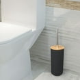thumbnail image 4 of Juego de accesorios de baño ecológicos de bambú de 6 piezas con dispensador de loción, papelera, soporte para cepillo de dientes, vaso de dientes, escobilla de inodoro y jabonera Vhermosa Cepillos Dentales, 4 of 4