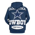 thumbnail image 3 of Football Cowboys Men's Women Vintage 3D Hooded Sweatshirt - All-Season Loose Fit Streetwear, 3 of 6
