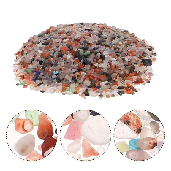 PTOOTP White Crystal Aquarium Gravel Non-Fading Fish Tank Stones for Decoration and Aquatic Plant Substrate