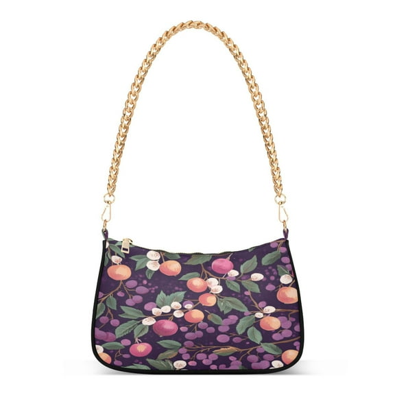 One Shoulder Chain Handbag 7.1x11x2.8in Women's Hobo Handbags Tote Handbags Shoulder Handbags Card Bag Cash Bag Key Bag Plum Cute Cartoon