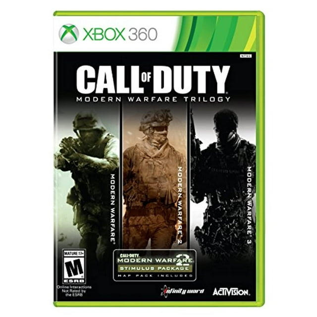 Trilogie de la Collection de Guerre Moderne Call of Duty, Activision, Xbox 360, Rénovée