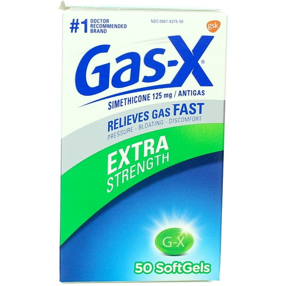 Gas-X Extra Strength Gas Relief Softgels, 50 Ct (1 Pack)