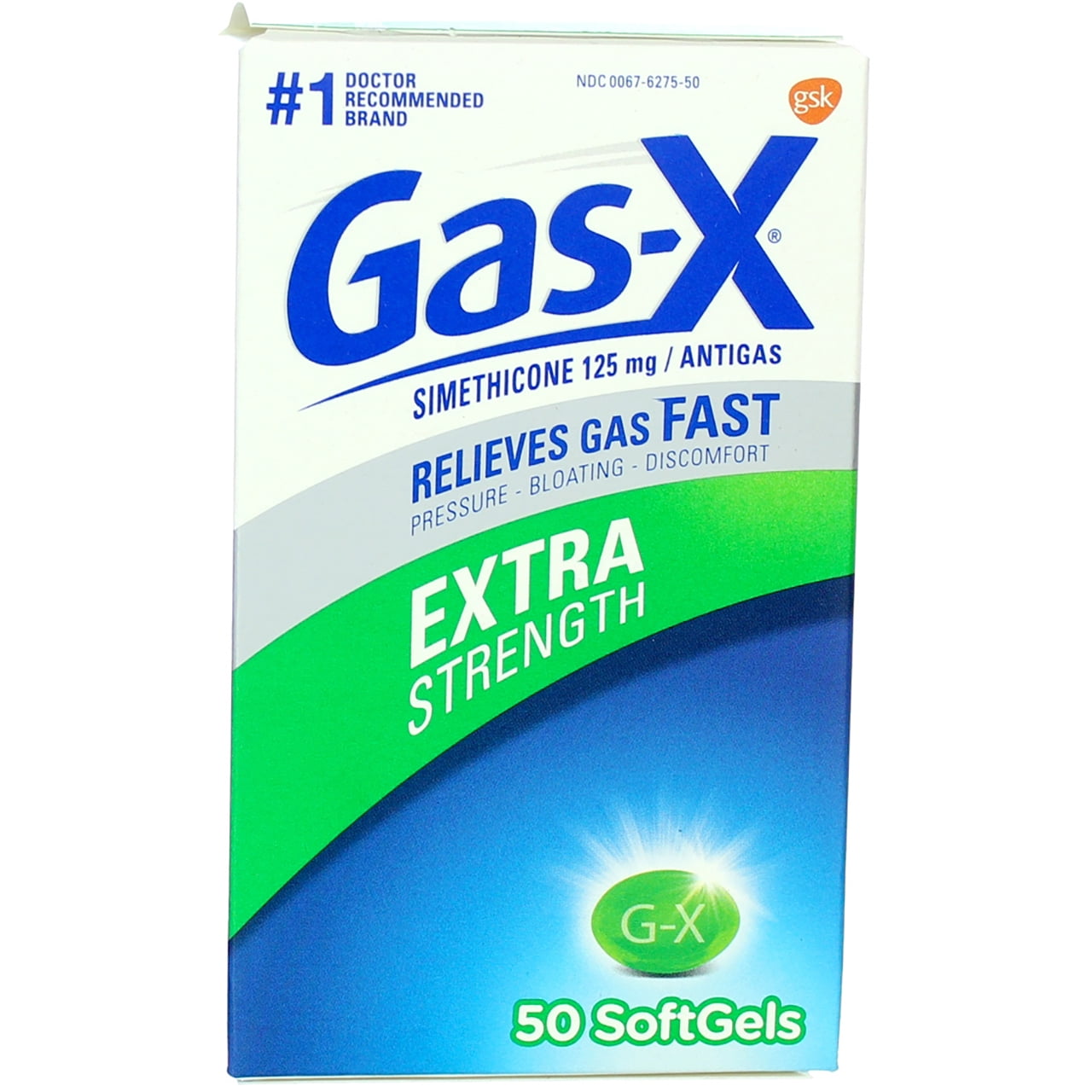 Gas-X Extra Strength Gas Relief Softgels With Simethicone 125 Mg - 50 Count