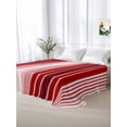thumbnail image 5 of Red Vertical Striped California King Size Flat Sheet, Wrinkleproof & Fadeproof Cooling Flat Bed Sheet Only, Farmhouse Minimalist Abstract Lines Breathable Soft Bedding Top Sheets 108 x 98 Inches, 5 of 8