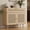 Oak, variant on Rattan Sideboard Buffet, Boho Kitchen Cabinet with Drawer & 2 Doors, Modern Mid Century Accent Cabinet with Adjustable Shelf, Coffee Bar for Living Room, Entryway, Kitchen, Black