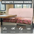 thumbnail image 4 of Yuyamidu Highland Cow RV Dinette Cushion Covers 2 Piece Pink Rose RV Dinette Cushion Slipcover Valentine's Day Camper Couch Covers Heart Furniture Protector for RV Camper, 4 of 7