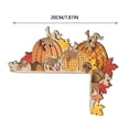 thumbnail image 3 of SUYOLL Wooden Pumpkin Maple Leaf Door Corner Topper Left Autumn Fall Door Frame Decor Thanksgiving Harvest Season Ornament Rustic Home Window Wall Corner Decoration Outdoor Farmhouse Decor, 3 of 4