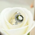 thumbnail image 3 of 6 Colors Oval Cut Cz Bands for Female 925 Silver Wedding Stylish Ring Size 6-10, 3 of 9