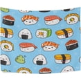 thumbnail image 2 of Cute Sushi Tapestry Wall Hanging Tapestries Happy Colorful Hippie Psychedelic Art Polyester Carpet Wall Decorative for Living Room Bedroom 90x60inch, 2 of 7