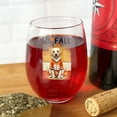 thumbnail image 4 of Hello Fall Labrador Retriever Football Welcome Autumn with Leaves Pumpkins 15oz Stemless Wine Glass Mug Lab Dog Lover Gifts Wine Glasses Cup - 00012, 4 of 5