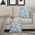 thumbnail image 2 of Light Blue Green White Hydrangea Pillow Covers 18x18 Set of 2 Floral Leaves Print Decorative Throw Pillowcases Outdoor Rustic Flower Farmhouse Spring Cushion Cases Decor for Home Couch Sofa Bed, 2 of 7