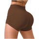 thumbnail image 2 of Puntoco Pantalones cortos de algodón para mujer, pantalones de yoga de cintura alta para mujer, levantamiento de glúteos, fitness, color melocotón, 2 of 4