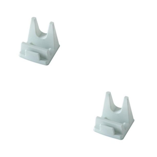 Toystoory Soporte de tapa de olla de pie sin perforaciones, soporte colgante autoadhesivo, estantes de almacenamiento de plástico, organizador Azul 2piezas