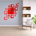 thumbnail image 3 of Muyoka 3D DIY reloj pegatina reloj de pared hogar moderno espejo de cristal pegatina autoadhesivo DIY oficina sala de estar decoración espejo moderno superficie mural reloj de pared Muyoka Hogar, 3 of 4