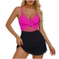 thumbnail image 2 of Antinious Women Solid V-Neck Swim Dress Lightweight Relaxed Breathable Soft Beach Fashion, 2 of 5