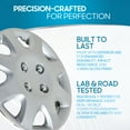 thumbnail image 3 of Silver Hubcaps Wheel Covers for Honda Civic 1998-2002 (14 inch) – Four (4) Pieces Corrosion-Free & Sturdy – Full Heat & Impact Resistant Grade – Replacement 4-Pack, 3 of 7