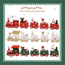 ABPWLY Toys Wooden Christmas Train Toy Set Holiday Decorations for Home Desktop Decor Party Supplies Gift Kids