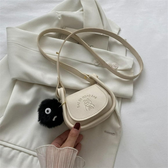 Bolso de lápiz labial Yinane Playa Adolescente Niñas Monedero Pequeños bandolera blanco