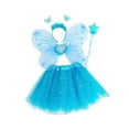 thumbnail image 3 of Conjunto de disfraz de hada de 4 piezas/conjunto hermoso y ligero con alas de hada para Año Nuevo Azul, 3 of 9