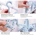 thumbnail image 4 of Jinsinto Indoor Outdoor Clothes Drying Rack, 24 Foldable Hanging Clothes Dryer Clips, Sock Drying Rack, 4 of 5