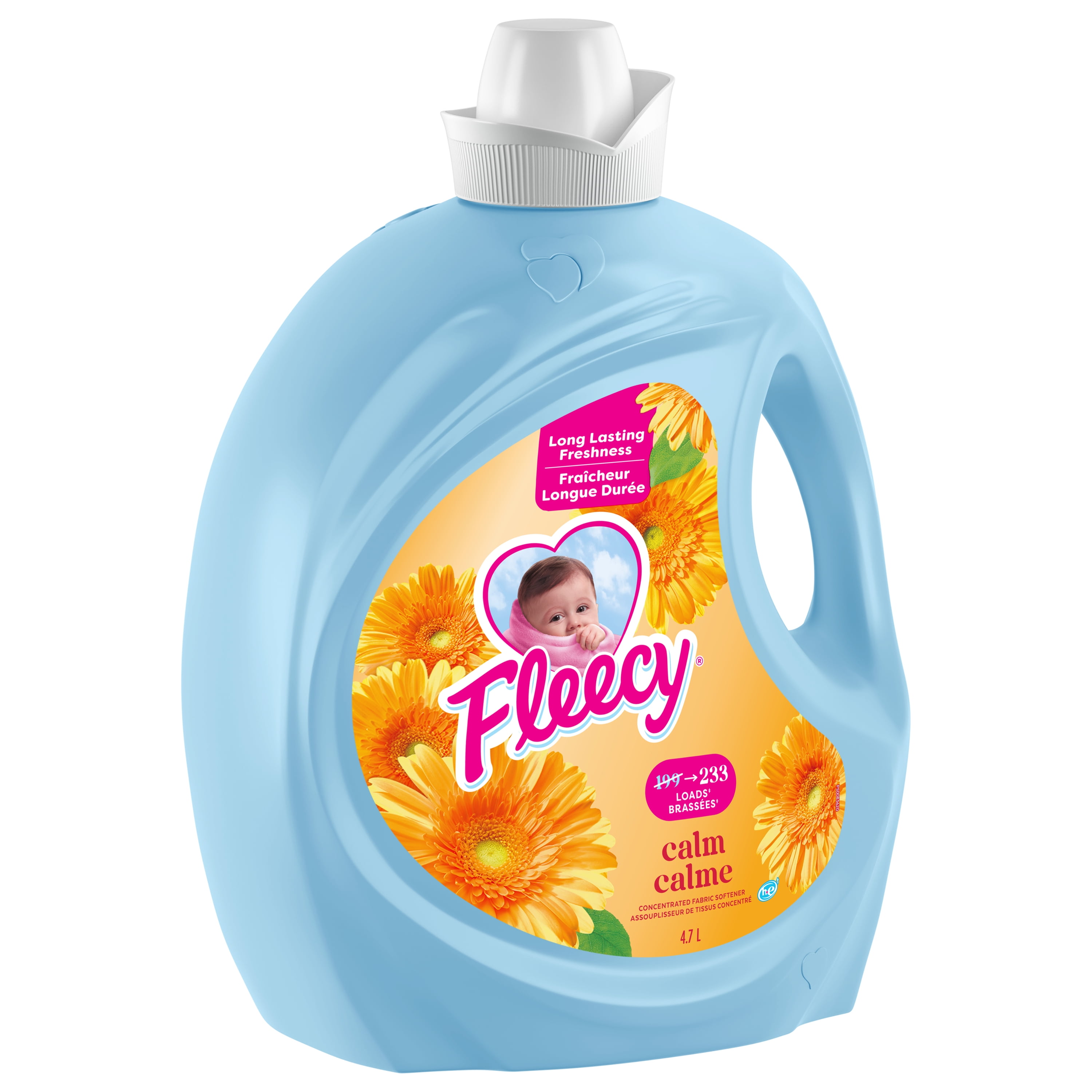 Fleecy Calm Liquid Fabric Softener Liquid (Fabric Conditioner), 4.7 L - 233 WL